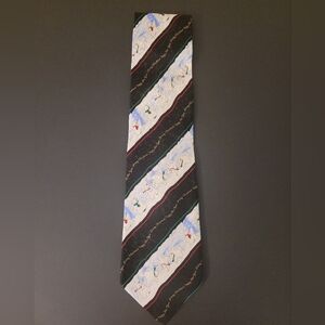 American Greetings Striped Snowman "Happy New Years Merry Christmas" Tie